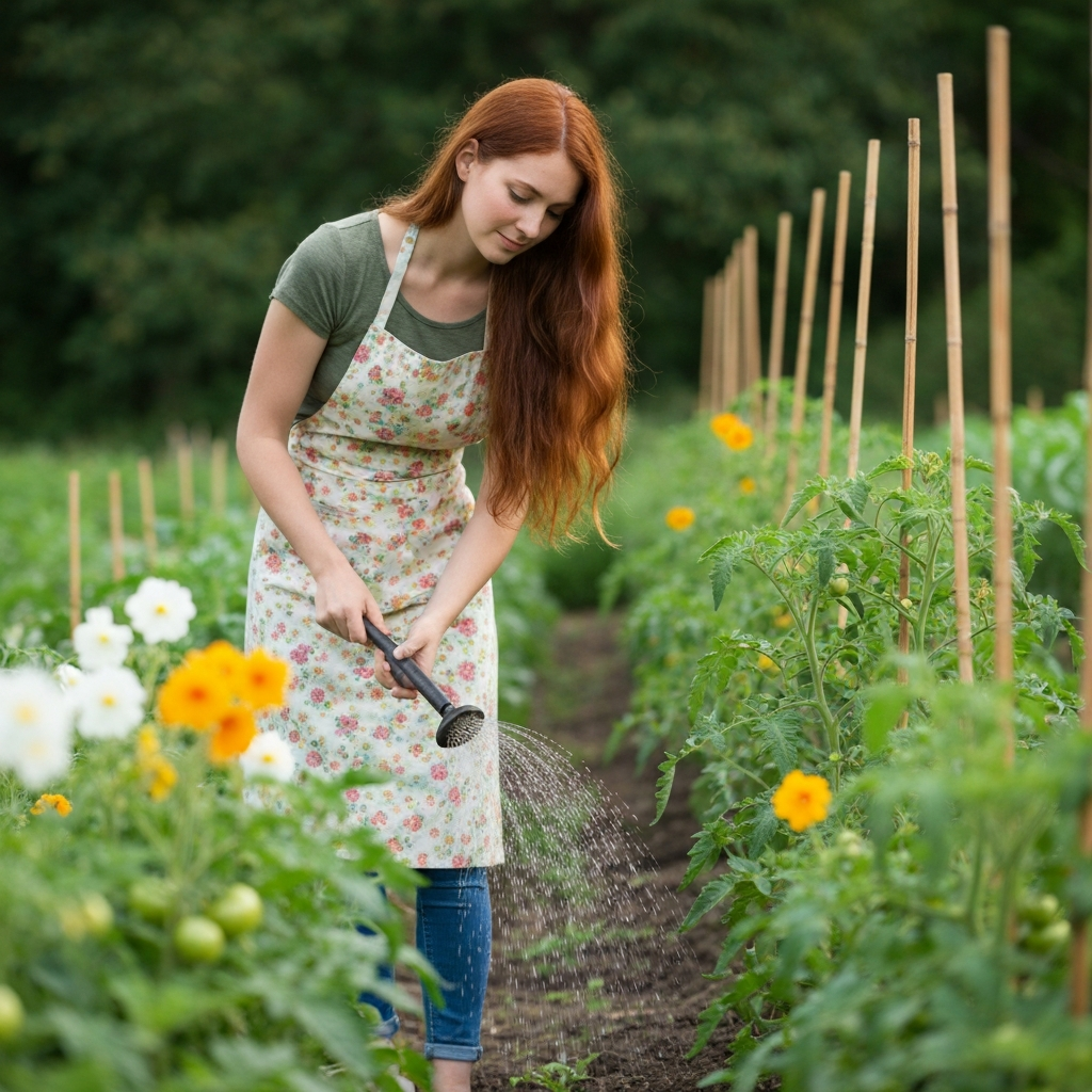 A person tending to their garden
