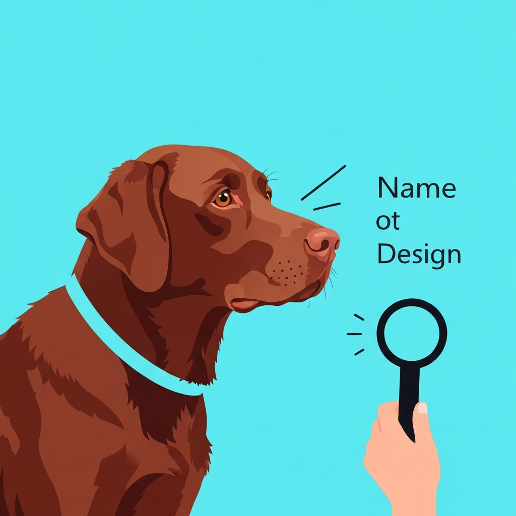 A dog looking attentively, responding to its name.