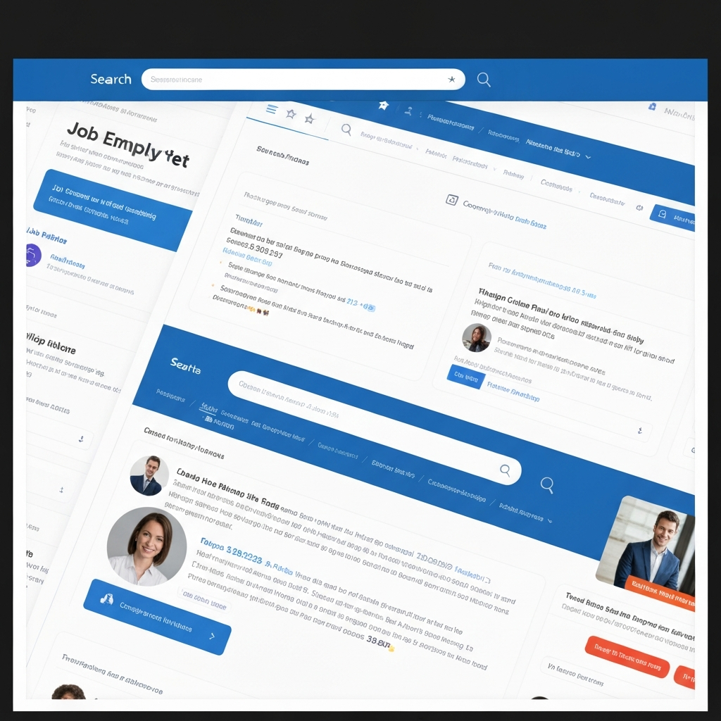 Example of search engine results page with various entries related to a person's employment.