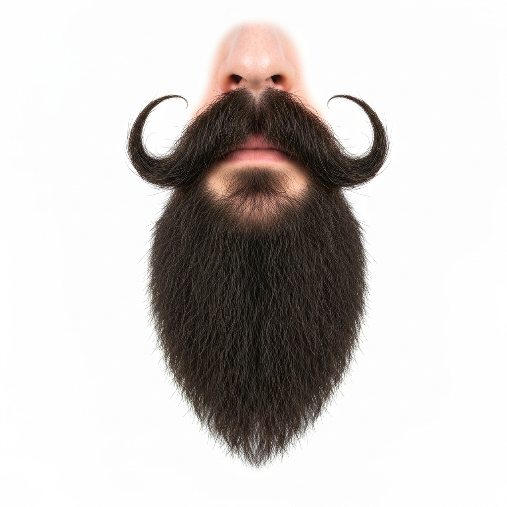 Example of a long, well-groomed mustache.