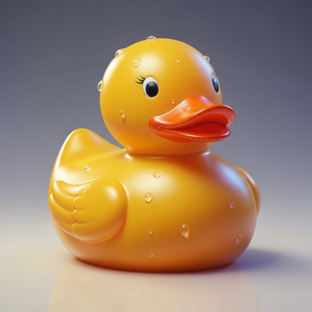 A classic yellow rubber ducky.