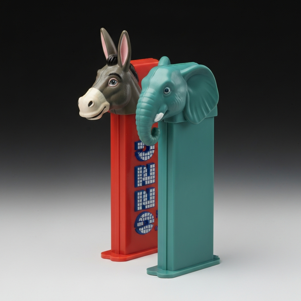 Image of a 1961 Political PEZ Dispenser (Donkey or Elephant)