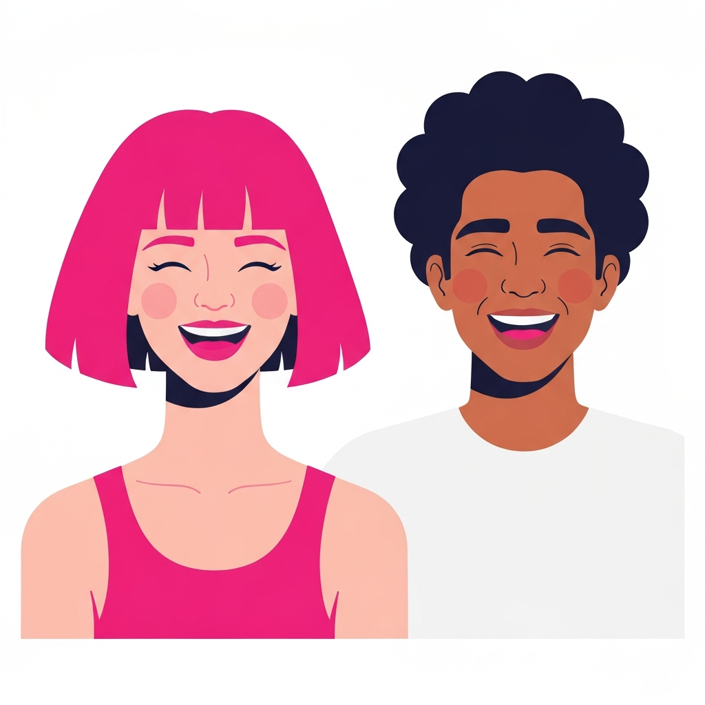 Two friends laughing together, showcasing the importance of platonic relationships.