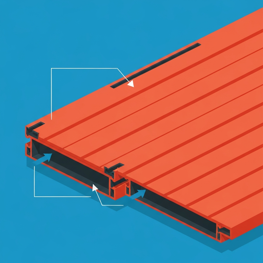 Installing plastic ceiling panels using tongue-and-groove.