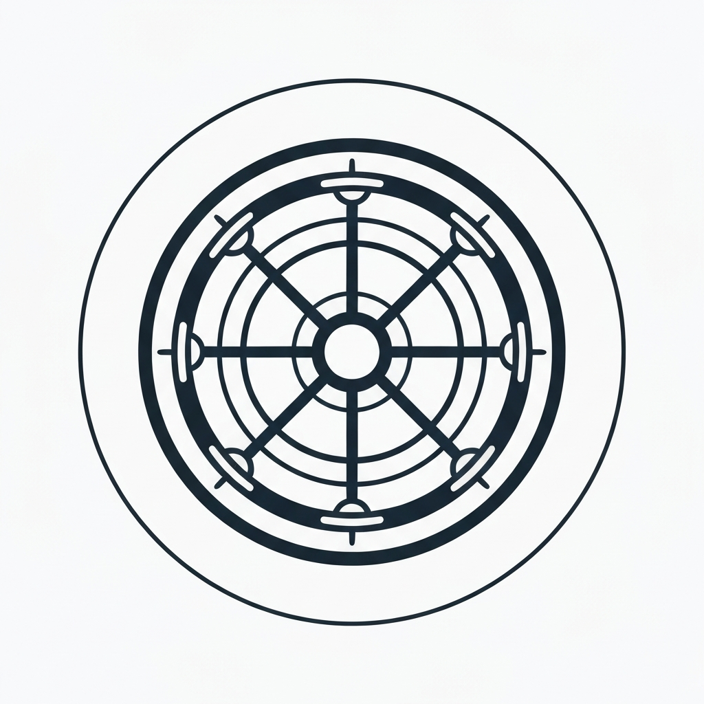 Image of a strophalos or iynx wheel, a symbol of Hecate.