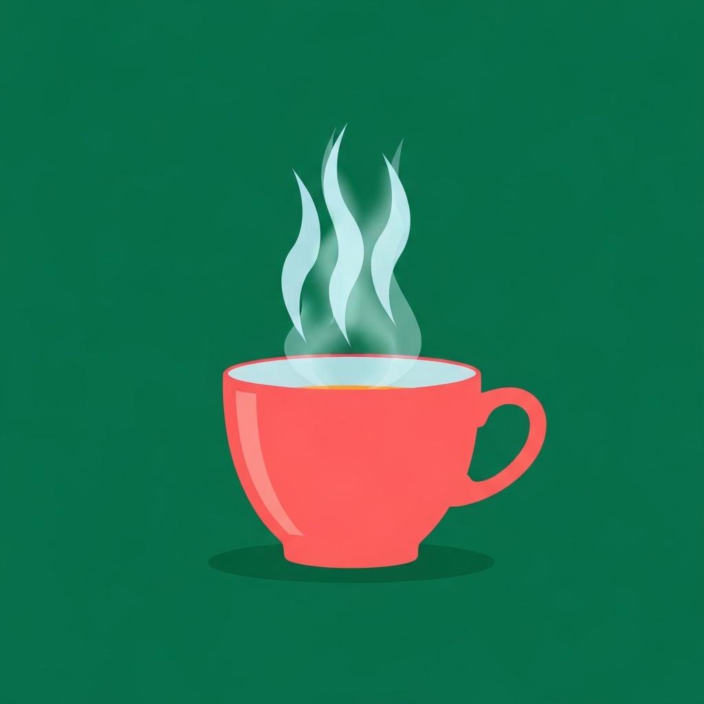 A cup of steaming ginger tea.