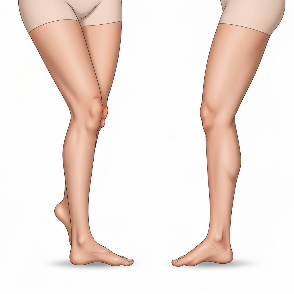 Illustration showing correct turnout from the hips versus incorrect turnout from the knees.