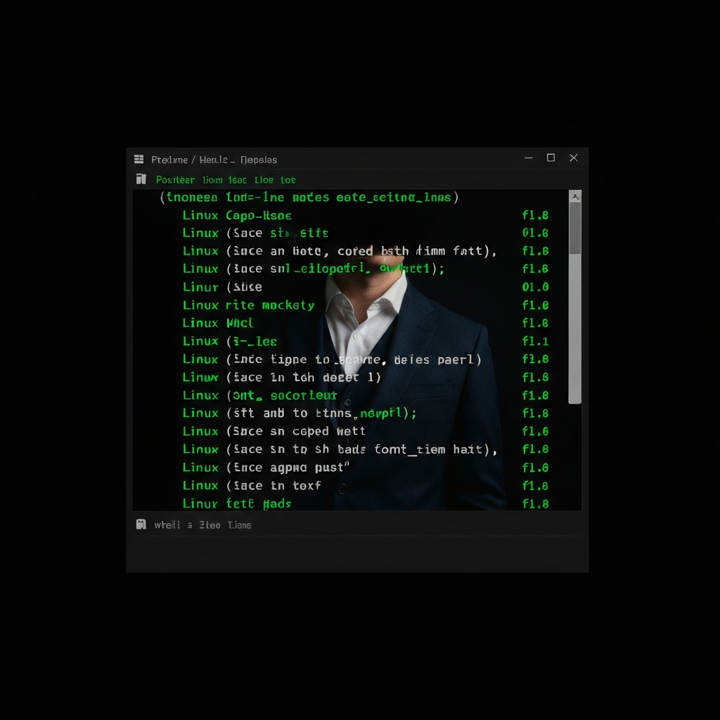 A command-line interface displaying Linux commands within a Windows environment. The text is crisp and well-defined. Dark background with green text.