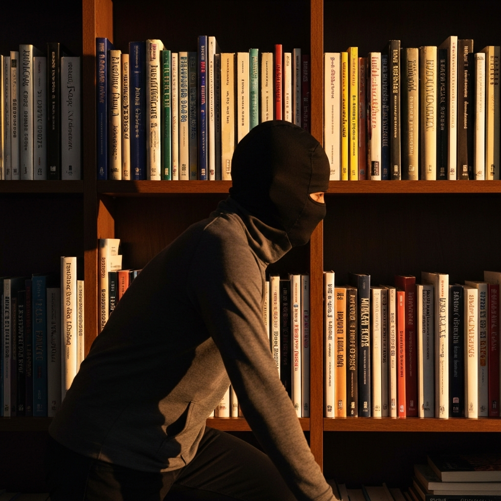 A bookshelf filled with books on finance and investing. The lighting is warm and inviting, highlighting the spines of the books and the texture of the shelves. Focus on the details of the book titles and the overall impression of knowledge and learning.