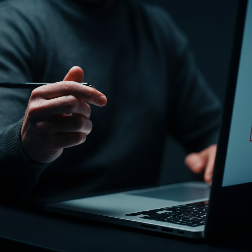 A close-up of a well-designed presentation slide featuring a clear chart and concise text. Soft, indirect lighting illuminates the screen.