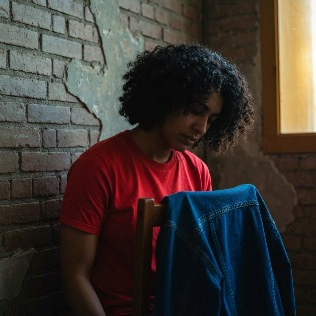 A person sits at a desk, carefully backing up digital files onto an external hard drive. The hard drive is connected to a computer with various folders labeled with family names and dates. The scene is well-lit and organized, showcasing the systematic approach to preserving digital memories.
