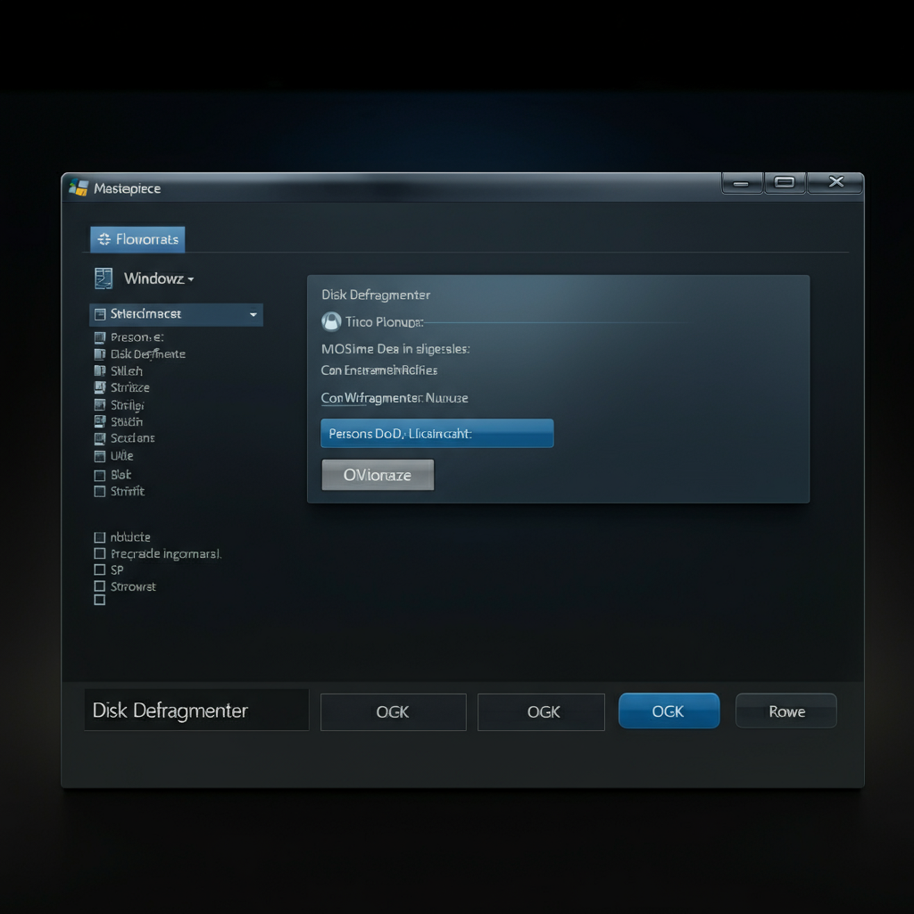 A screenshot of the Disk Defragmenter tool on a Windows computer. The hard drive is selected, and the "Analyze" button is highlighted. The interface is simple and straightforward.